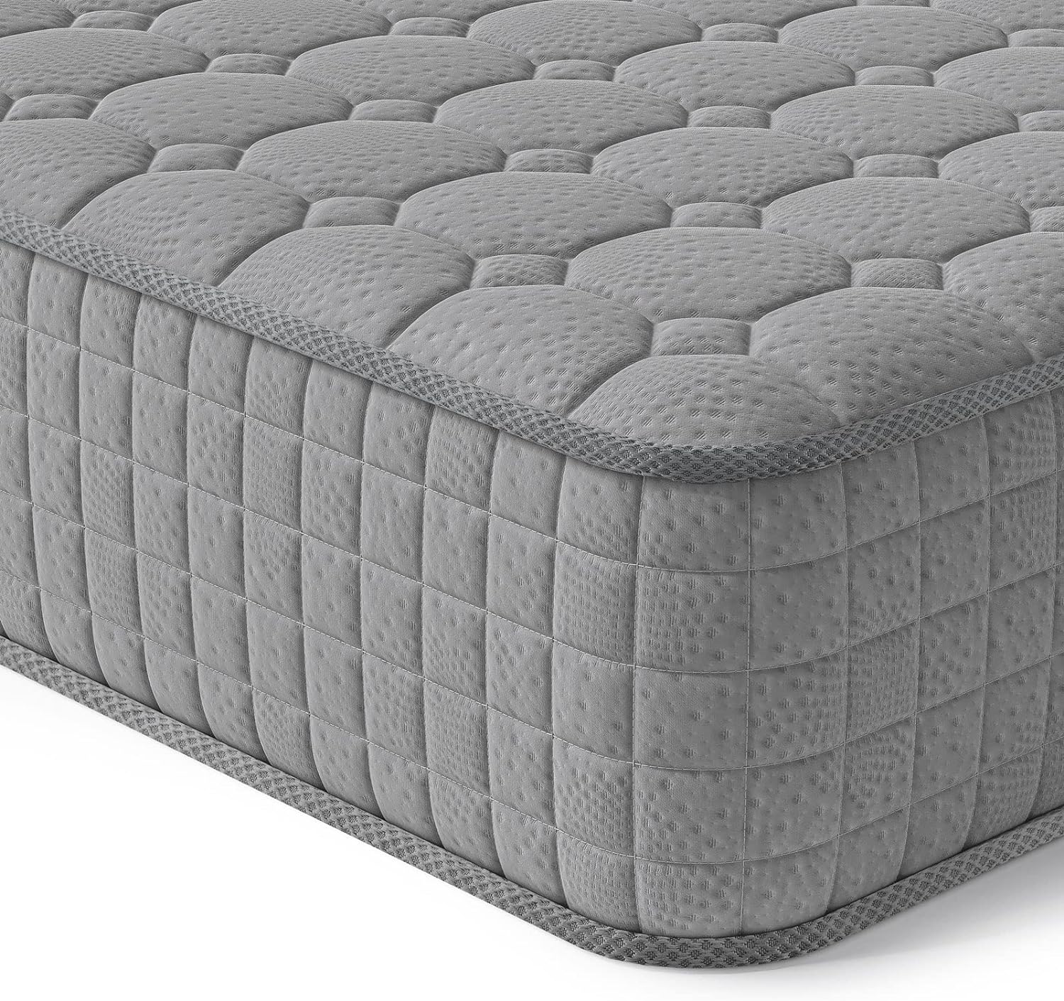 Vesgantti 5FT King Mattress, 10 Inch Hybrid Mattress with Breathable Memory Memo...