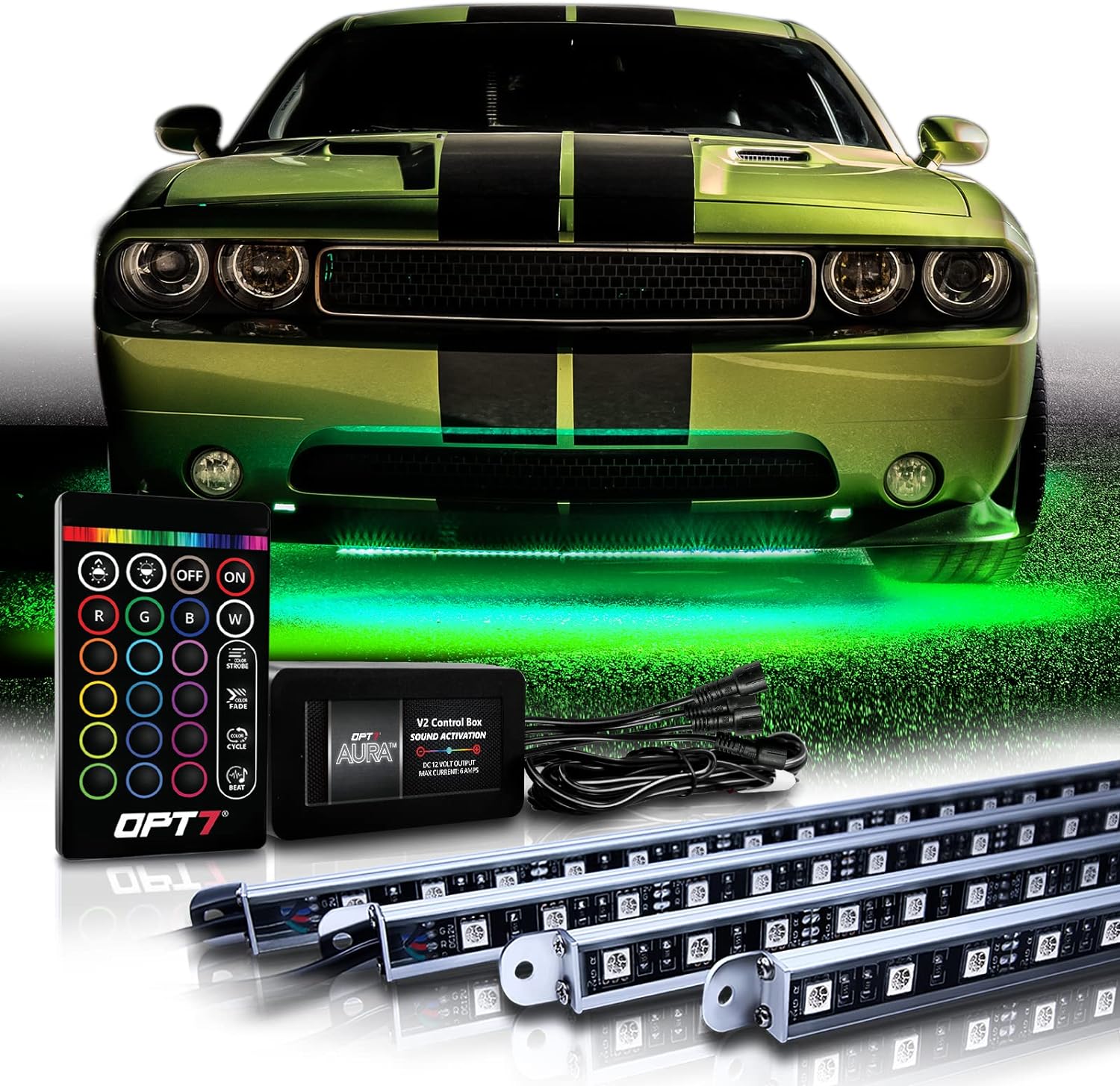 OPT7 Aura Aluminum LED Underglow Kit for Car with...