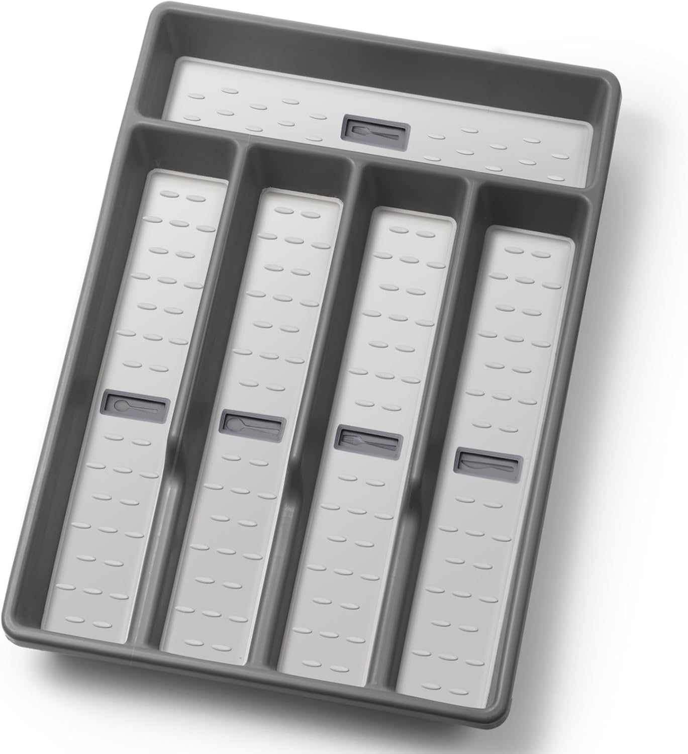 Silverware Organizer with Cutlery Icons，Silverware Tray for Kitchen Drawer，Pla...