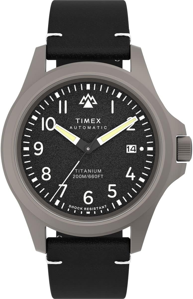 Timex Men's Expedition North Titanium Automatic 41mm Watch - Black Strap Black D...
