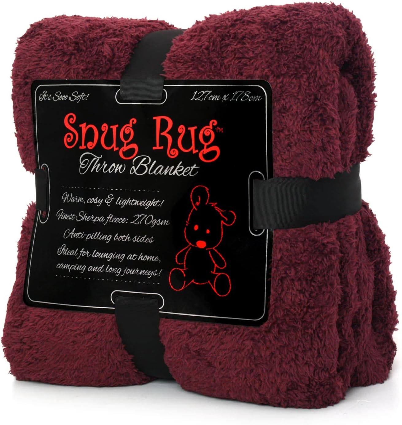 Snug Rug Special Edition Blankets Luxury Sherpa Fleece 127 x 178cm (50" x 70") S...