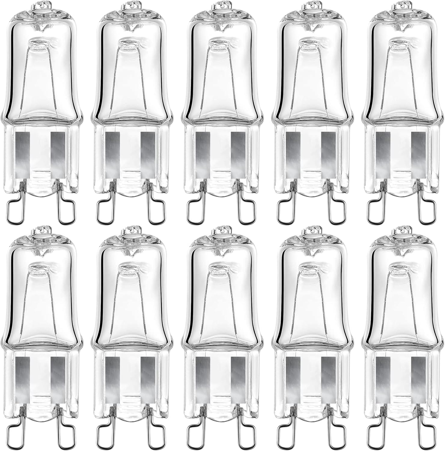 FOXNSK 10 Pack G9 Halogen Bulbs for Wax Burner Bulbs 33W 220-240V Dimmable Small...