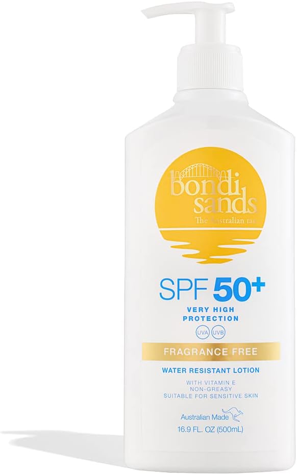 Bondi Sands SPF 50+ Fragrance Free - Sunscreen Lotion Value Pump Pack 500mL| UVA...