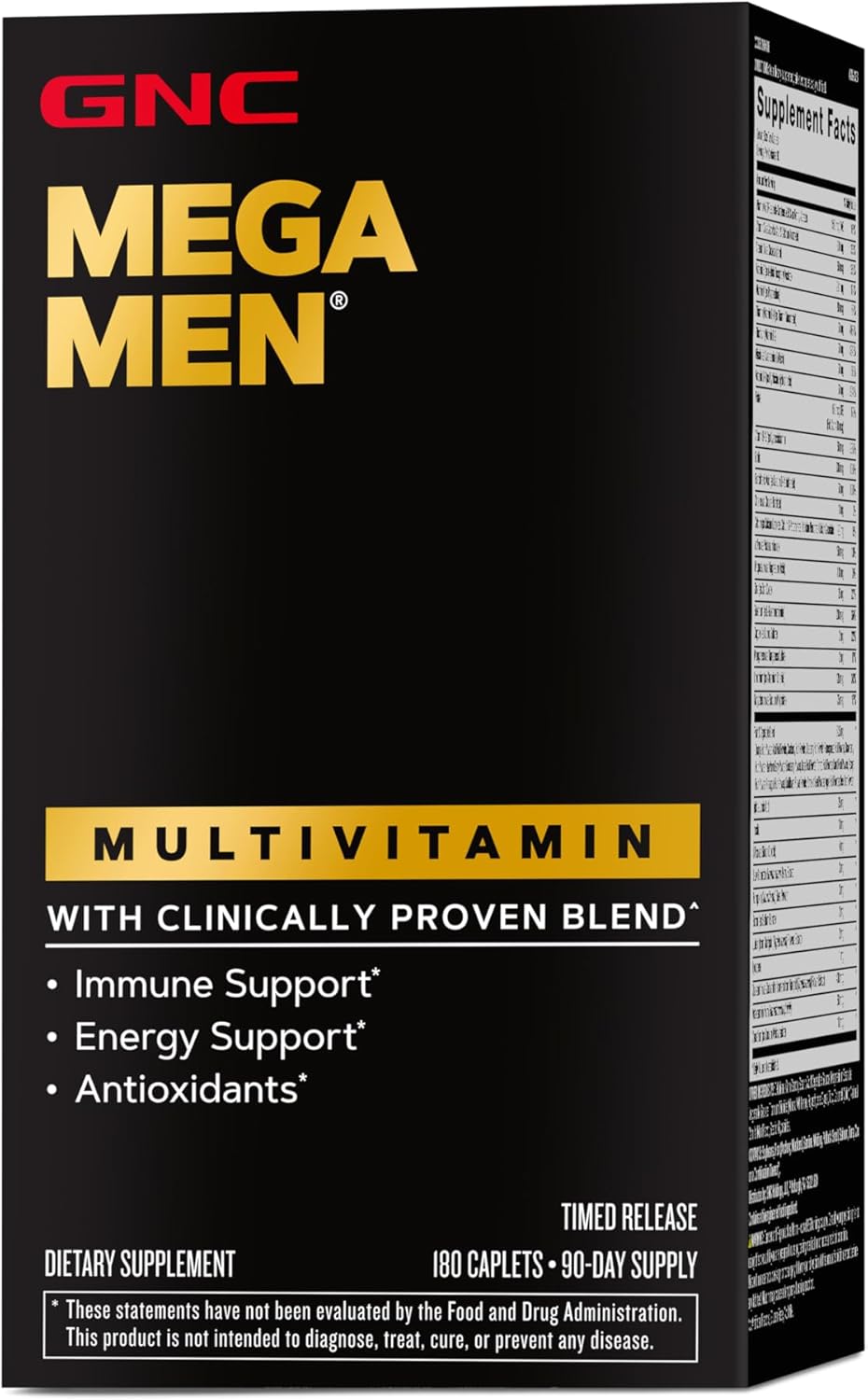 GNC Mega Men Multivitamin | Antioxidants, Heart Health, and Immune Support | 180...