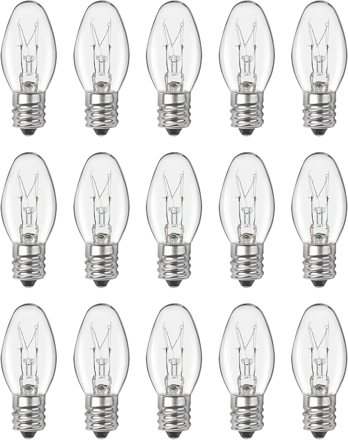 Night Light Bulb Warm White Replacement Bulbs - E12 Light Bulbs - 7Watt Incandes...