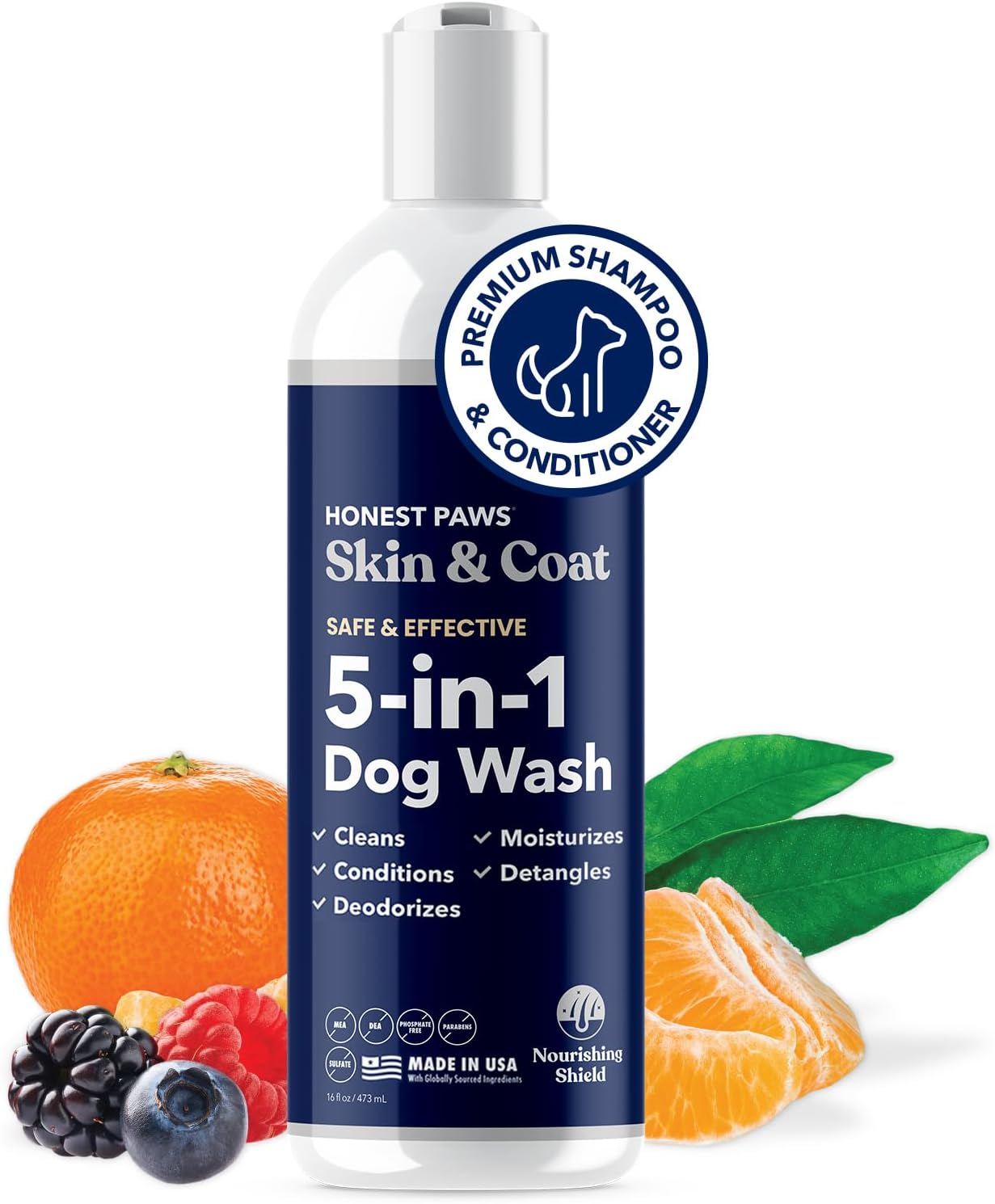 Honest Paws Dog Shampoo and Conditioner - Premium Dog Wash for Allergies and Dry...