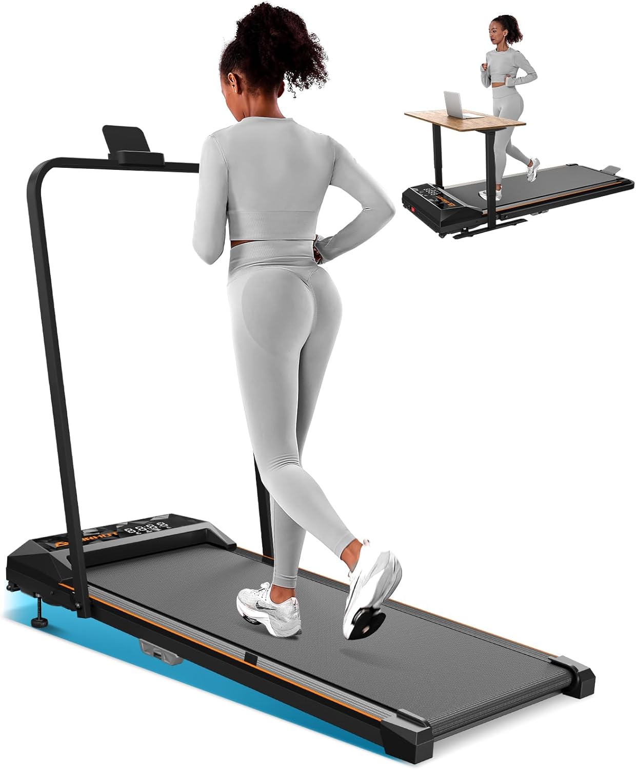 Walking Pad with Incline, Under Desk Treadmill for Home Office, 2.5HP Portable T...