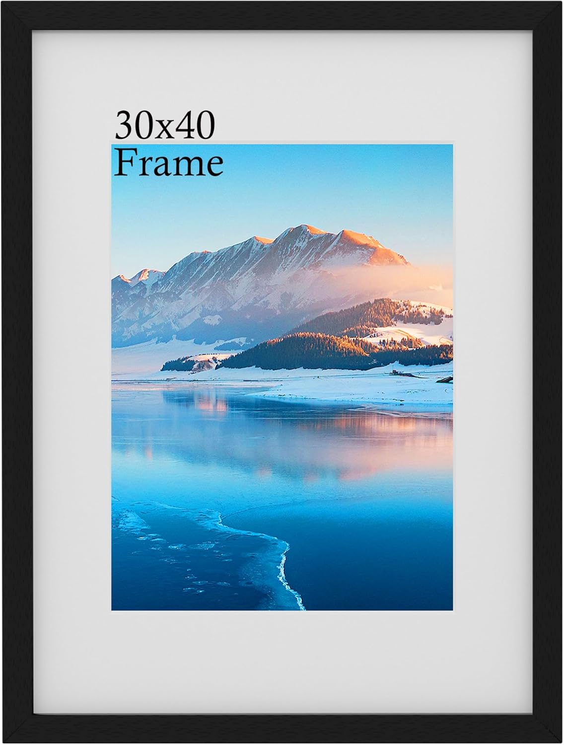 30 x 40 cm Frame Black Wooden, 12 x16 inch Picture Frame, 30x40 cm Photo Frame w...