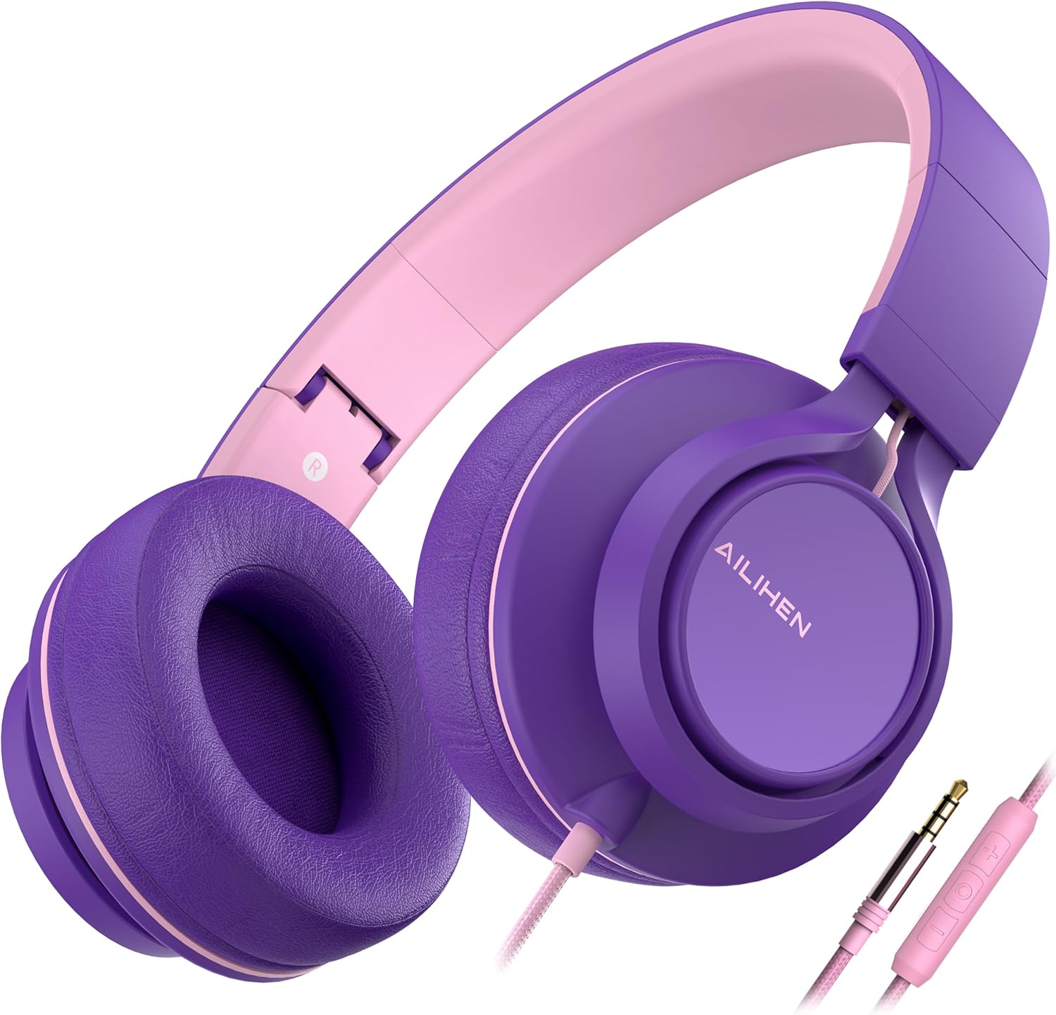 AILIHEN C8 Girls Headphones, On-Ear Headphones Wired with Microphone and Volume...