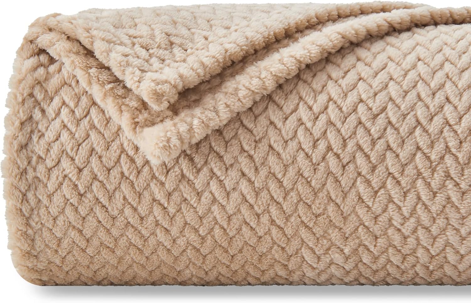 NEWCOSPLAY Super Soft Throw Blanket Brown Premium Silky Flannel Fleece Leaves Pa...