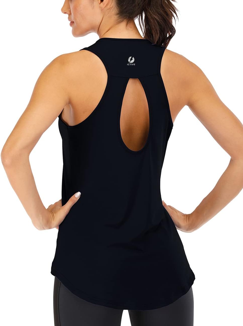 ICTIVE Yoga Tops for Women Loose fit Workout Tank Tops for Women Backless Sleeve...