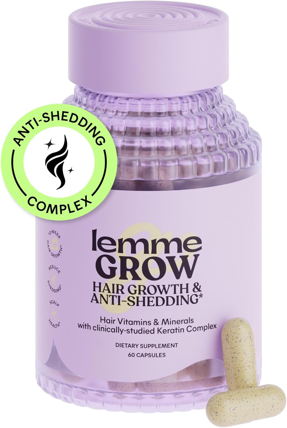 Lemme Grow Hair Growth Supplement for Women, Clinically Proven Keratin Complex f...