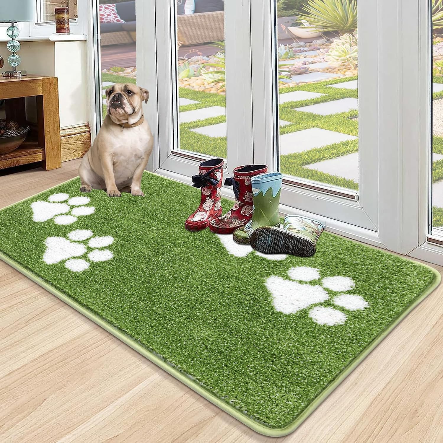 Vaukki Indoor Doormat Entryway Door Mat, Non Slip Absorbent Mud Trapper Mats, Lo...