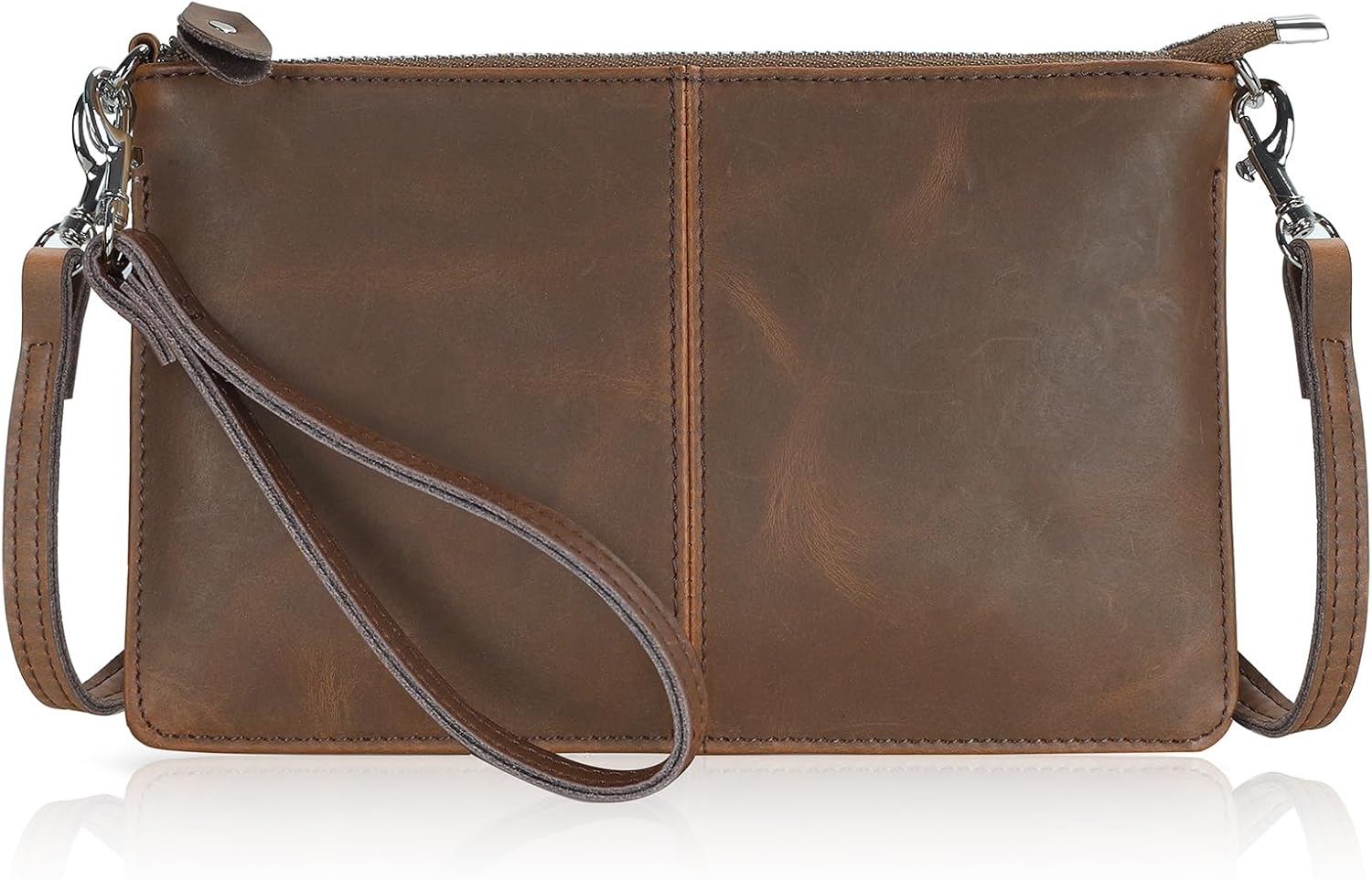 befen Genuine Leather Wristlet Clutch Wallet Purses Small Crossbody Bags Shoulde...