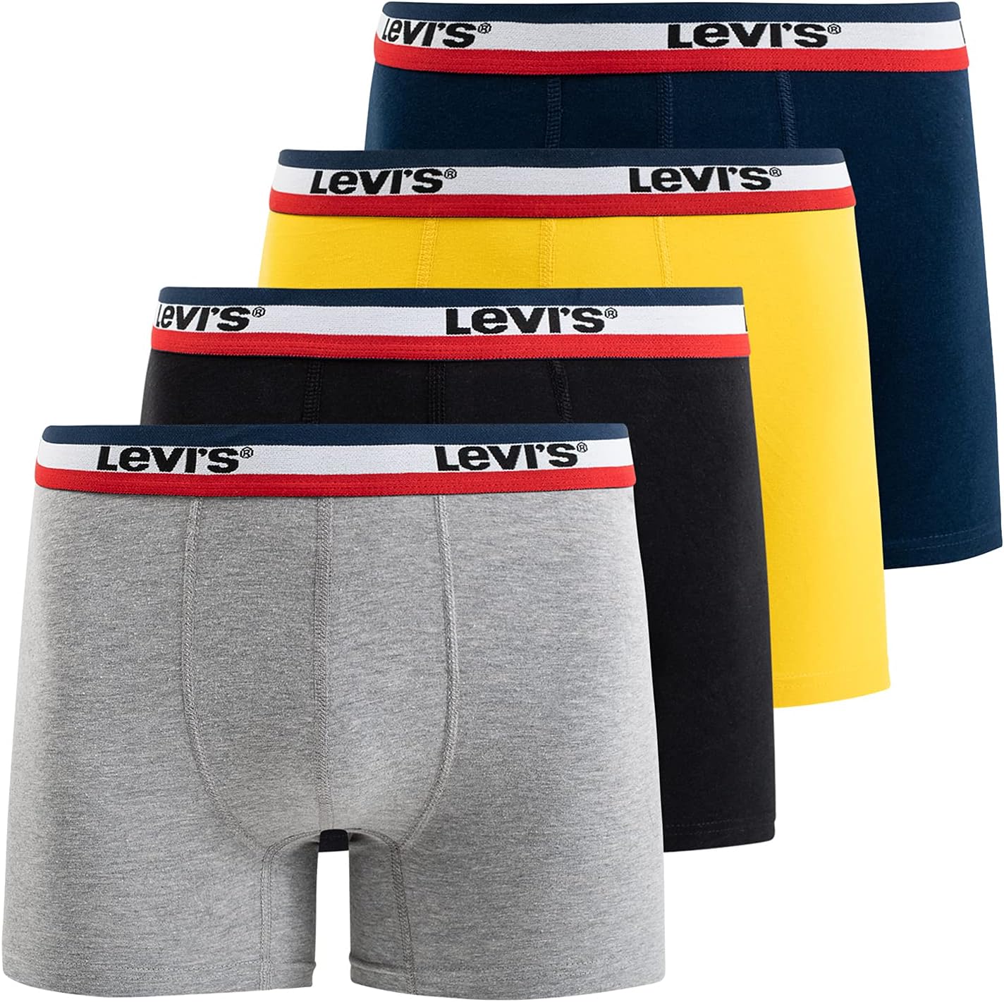 Levi's Mens Boxer Briefs Breathable Stretch Underwear 4 Pack 4 Pack W/ Heather G...