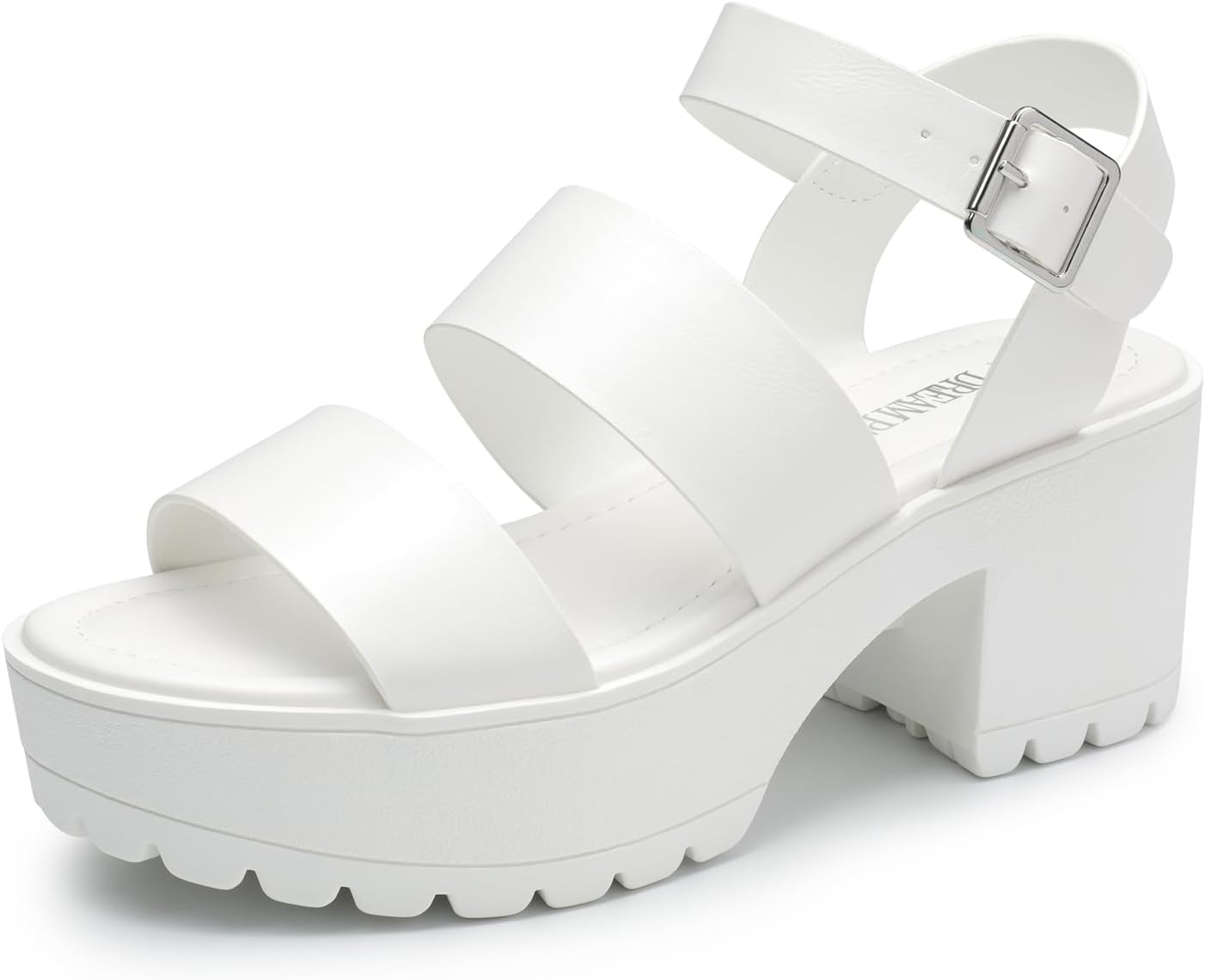 DREAM PAIRS Platform Heels for Women Lightweight Chunky Open Toe Stylish Comfort...