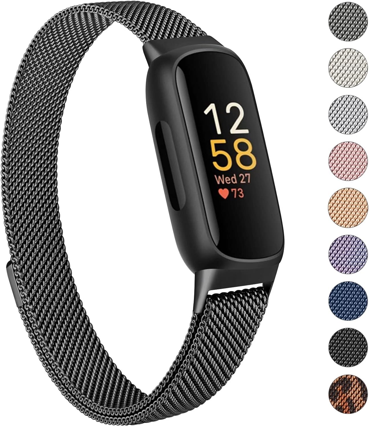 Vancle Strap compatible with Fitbit Inspire 3 Straps for Women Men, Stainless St...