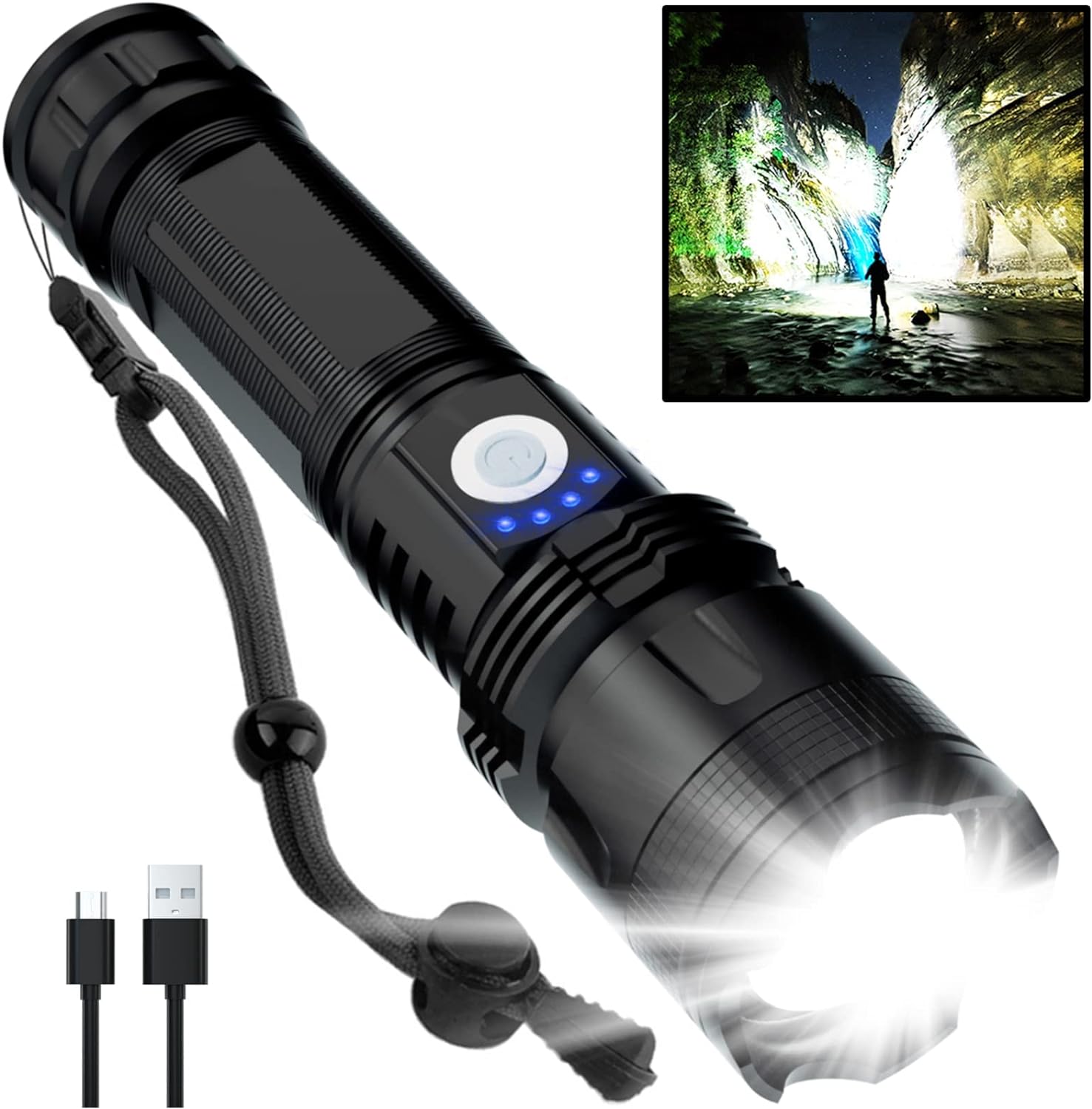 Rechargeable Flashlights High Lumens, 990,000 Lume...