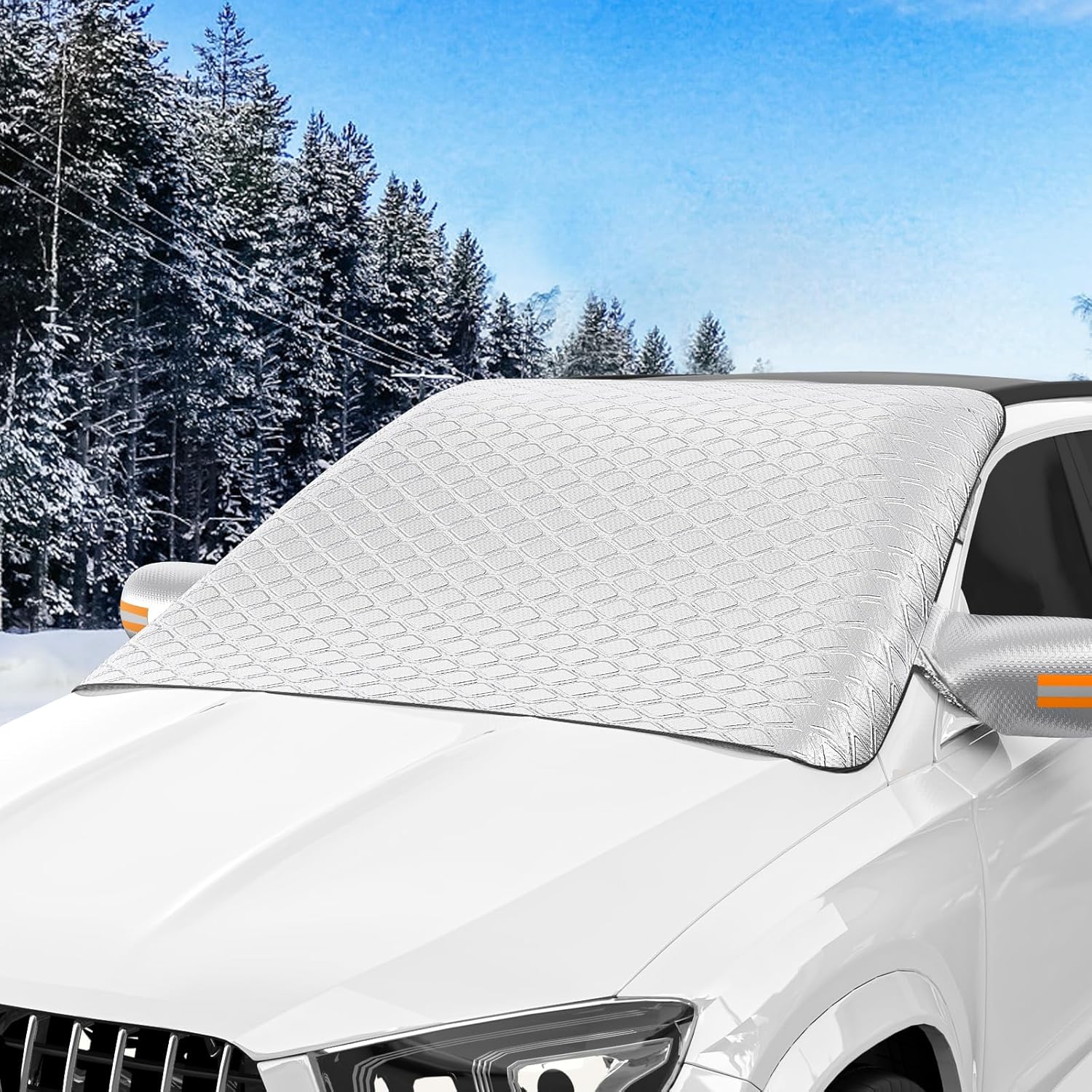 MOKANI Windscreen Covers Frost, Car Windscreen Cover for Winter, Magnetic Car Wi...