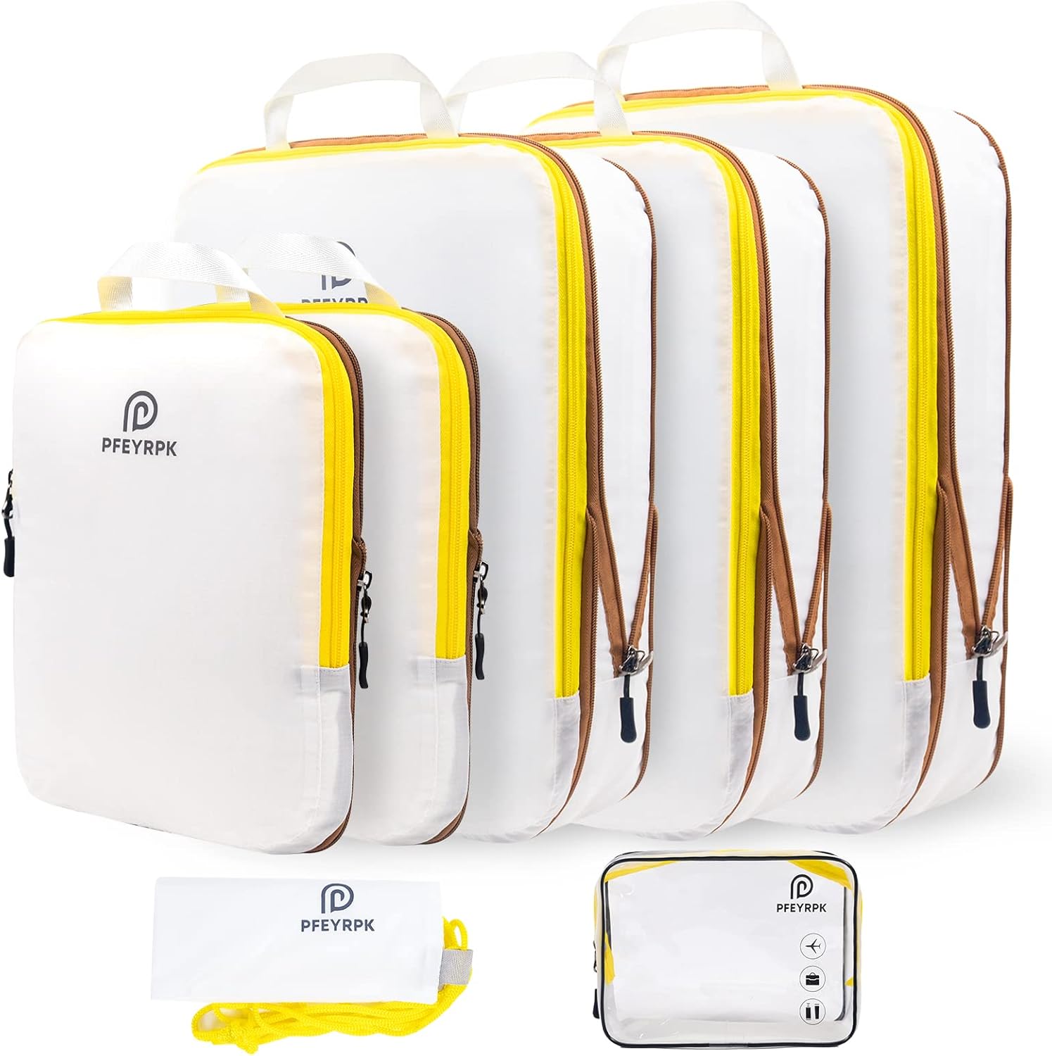Lightweight Compression Packing Cubes for Suitcases, Compressible Expandable Tra...