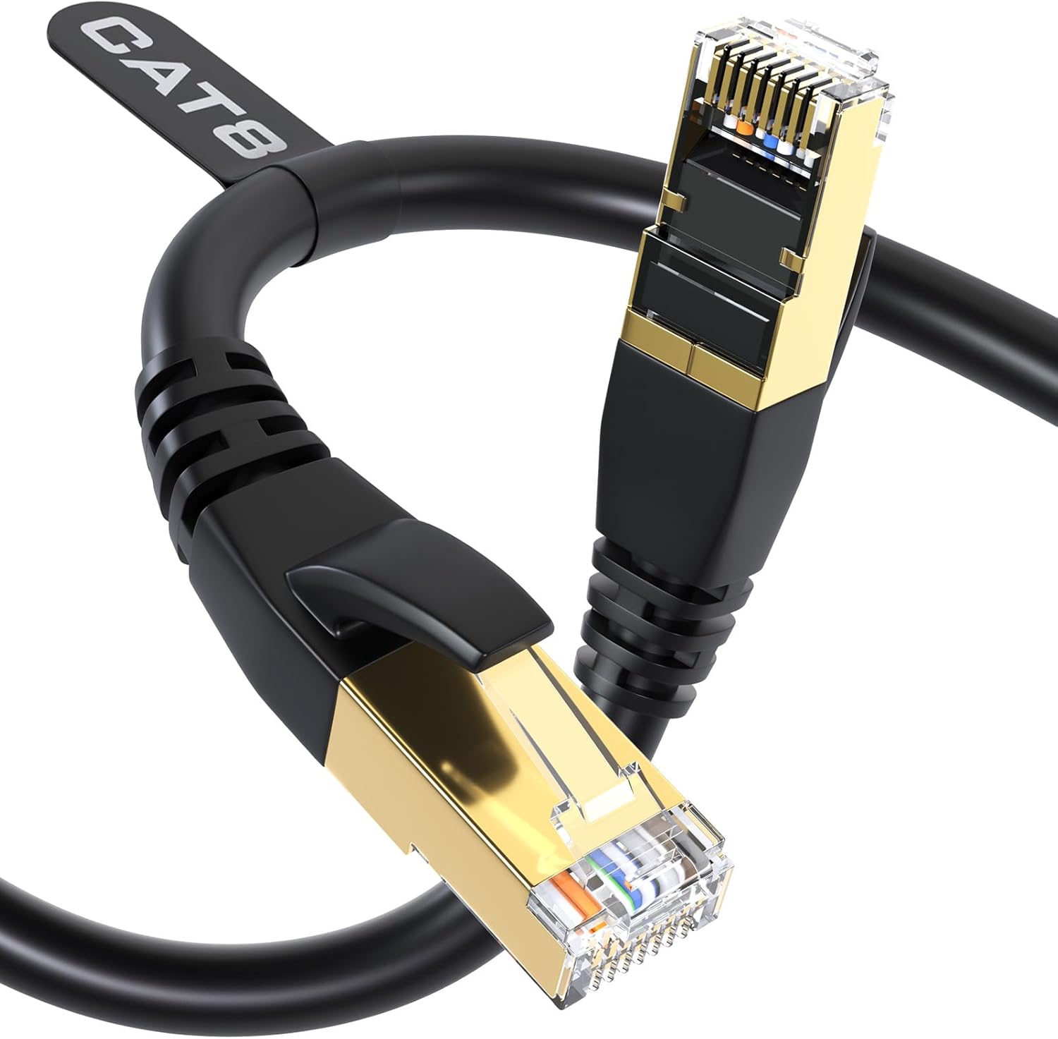 Cat8 Ethernet Cable, Shielded for Outdoor&Indoor, 15FT Heavy Duty High Speed 26A...