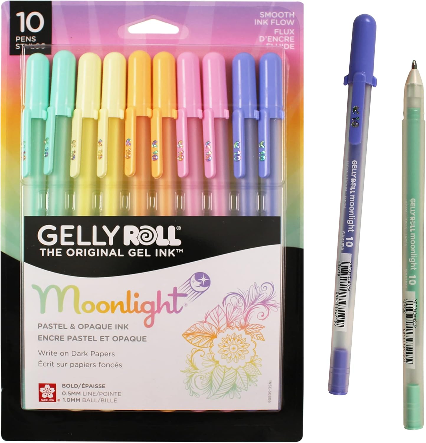 SAKURA Gelly Roll Moonlight Gel Pens - Bold Point Opaque Ink Pen for Journaling,...