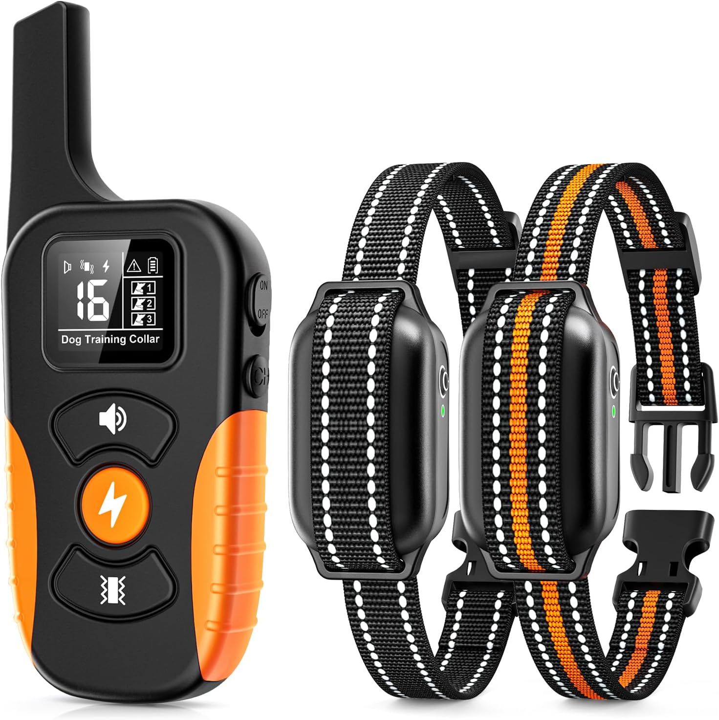 Dog Shock Collar for 2 Dogs (5-120lbs) 3300FT Dog Training Collar with Remote, R...