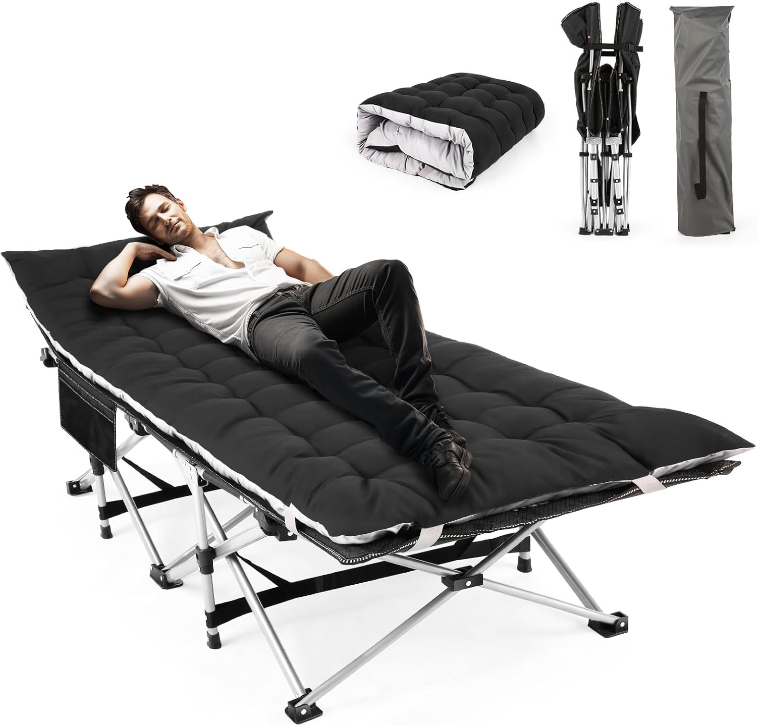 Homdox Camping cot Folding Outdoor Camping Travel...