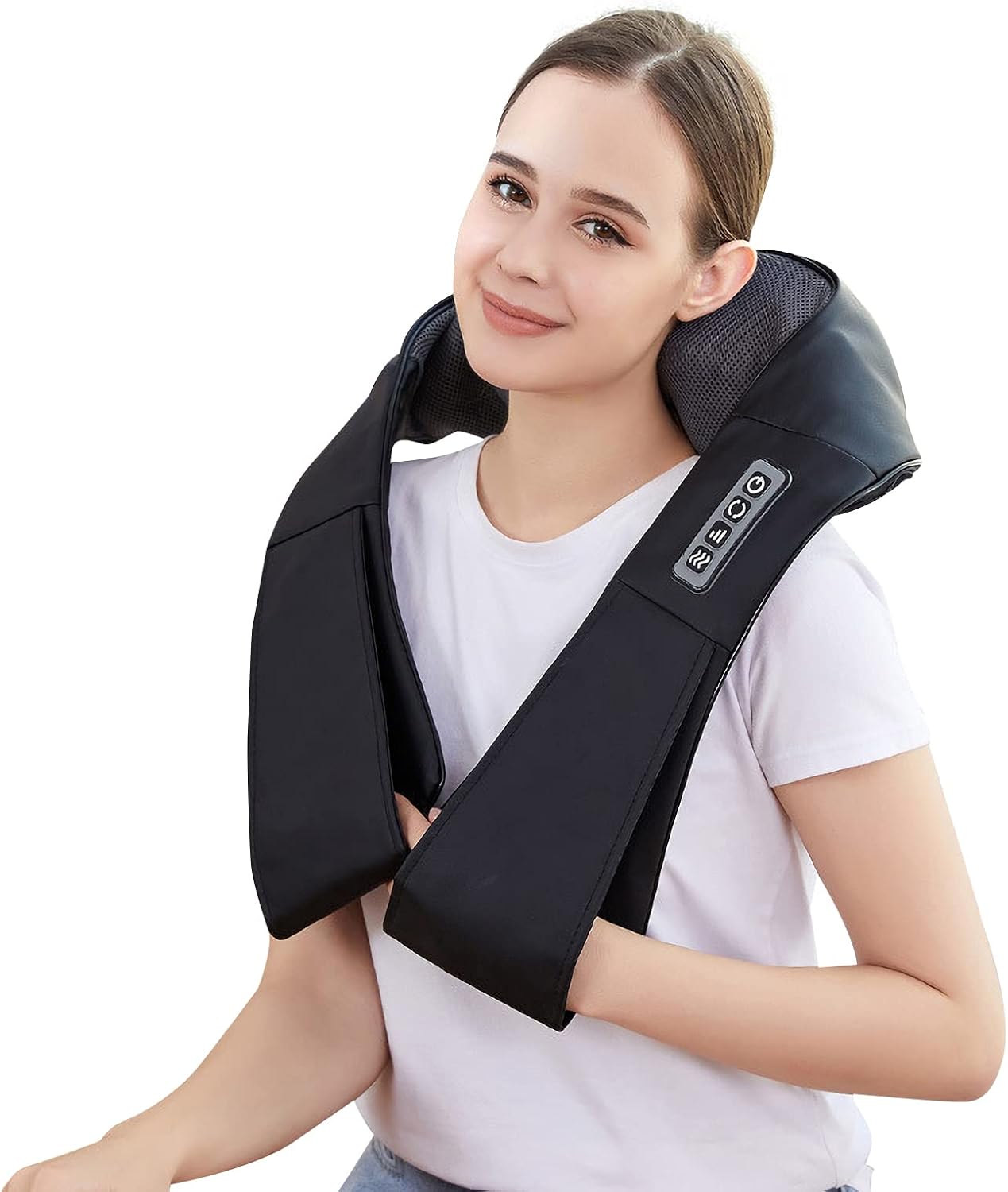 LAOBEN Neck Massager with Heating, Bi-Directional Kneading, Deep Tissue Massage,...