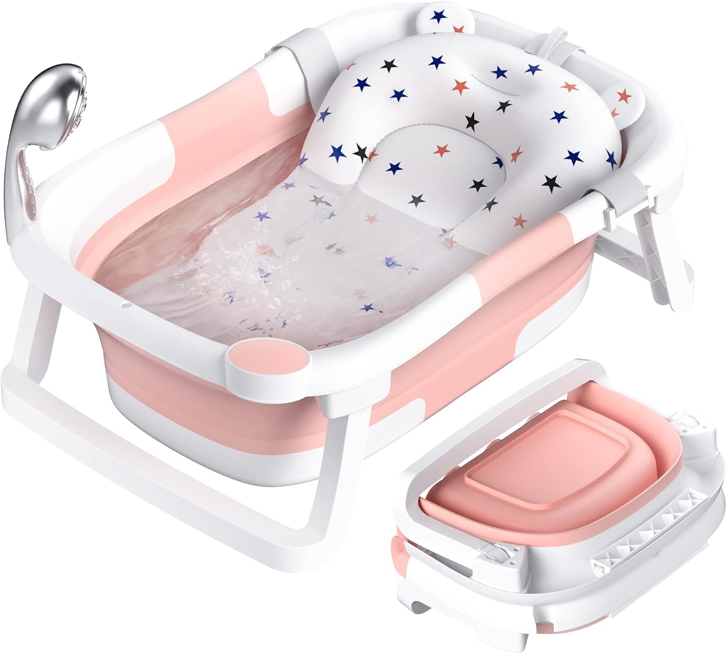 Rabb 1st Baby Bathtub Foldable，Baby Bath Essentials Baby Bathtub Newborn to Tod...