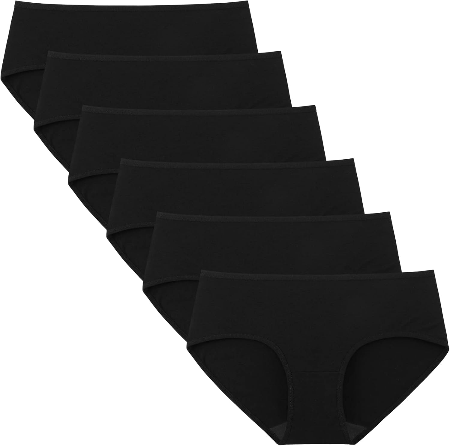 INNERSY Womens Underwear Cotton Hipster Panties Regular & Plus Size 6-Pack XX-La...