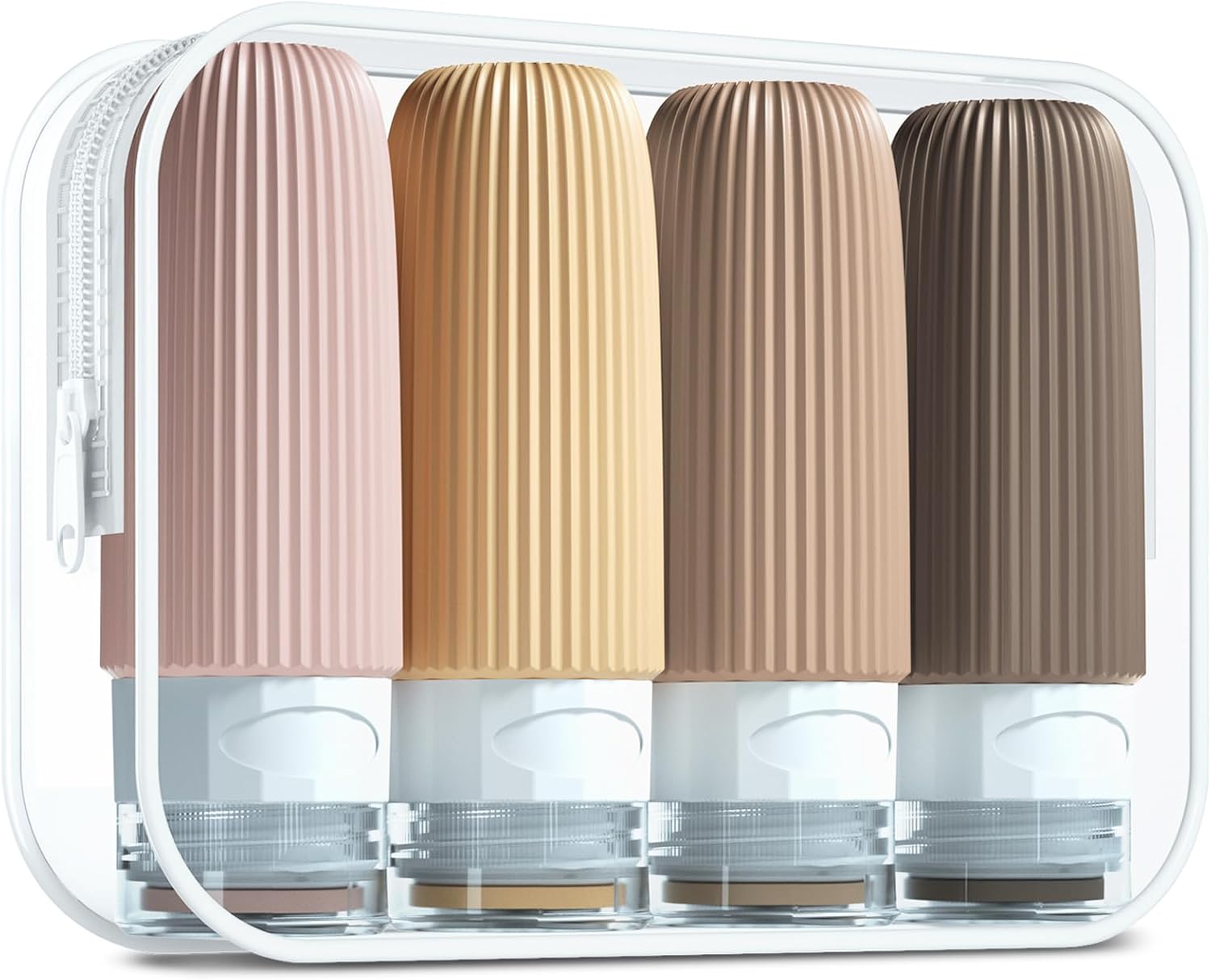 Gemice Travel Bottles for Toiletries, CAA Approved 60ml Silicone Travel Bottles,...