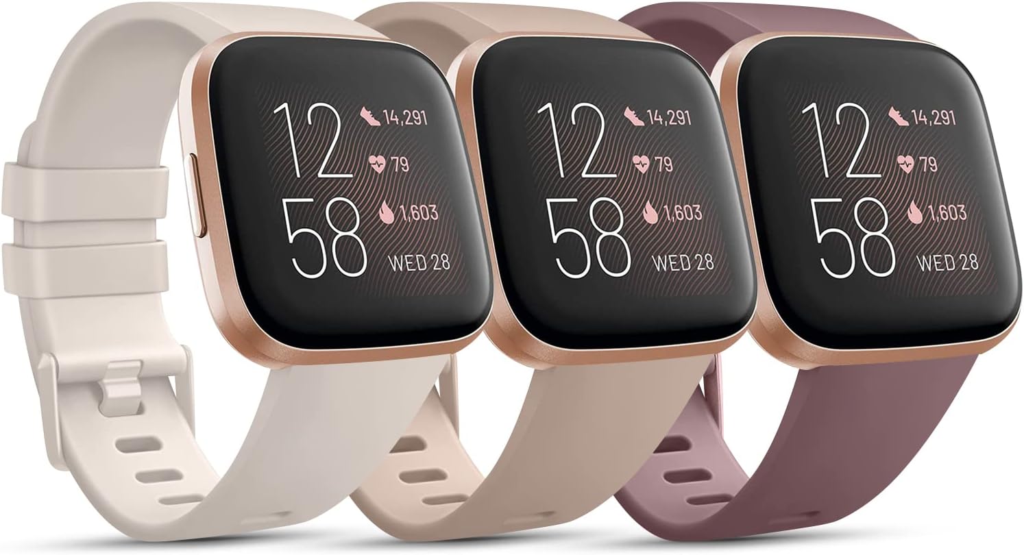 AK Pack 3 Straps Compatible with Fitbit Versa 2 Staps/Fitbit Versa Lite Strap/Fi...