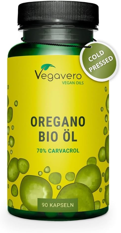 Vegavero Organic Oregano Oil Capsules | Vegan | 90 mg Carvacrol, 3 mg Thymol | C...