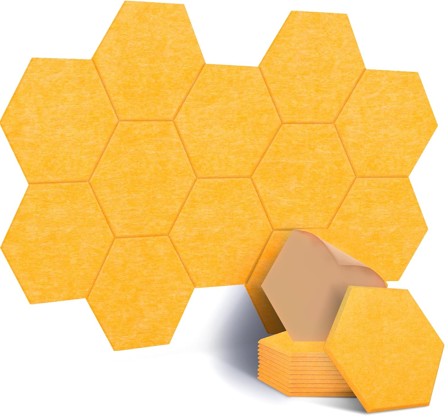 JAMELO 12 Pcs Self-Adhesive Acoustic Absorption Panels, High Density 12" X 10" X...