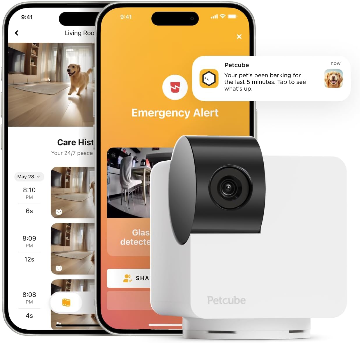 Petcube Cam 360 Camera Interactive WiFi Pet and Home Security Pan-Tilt Camera wi...