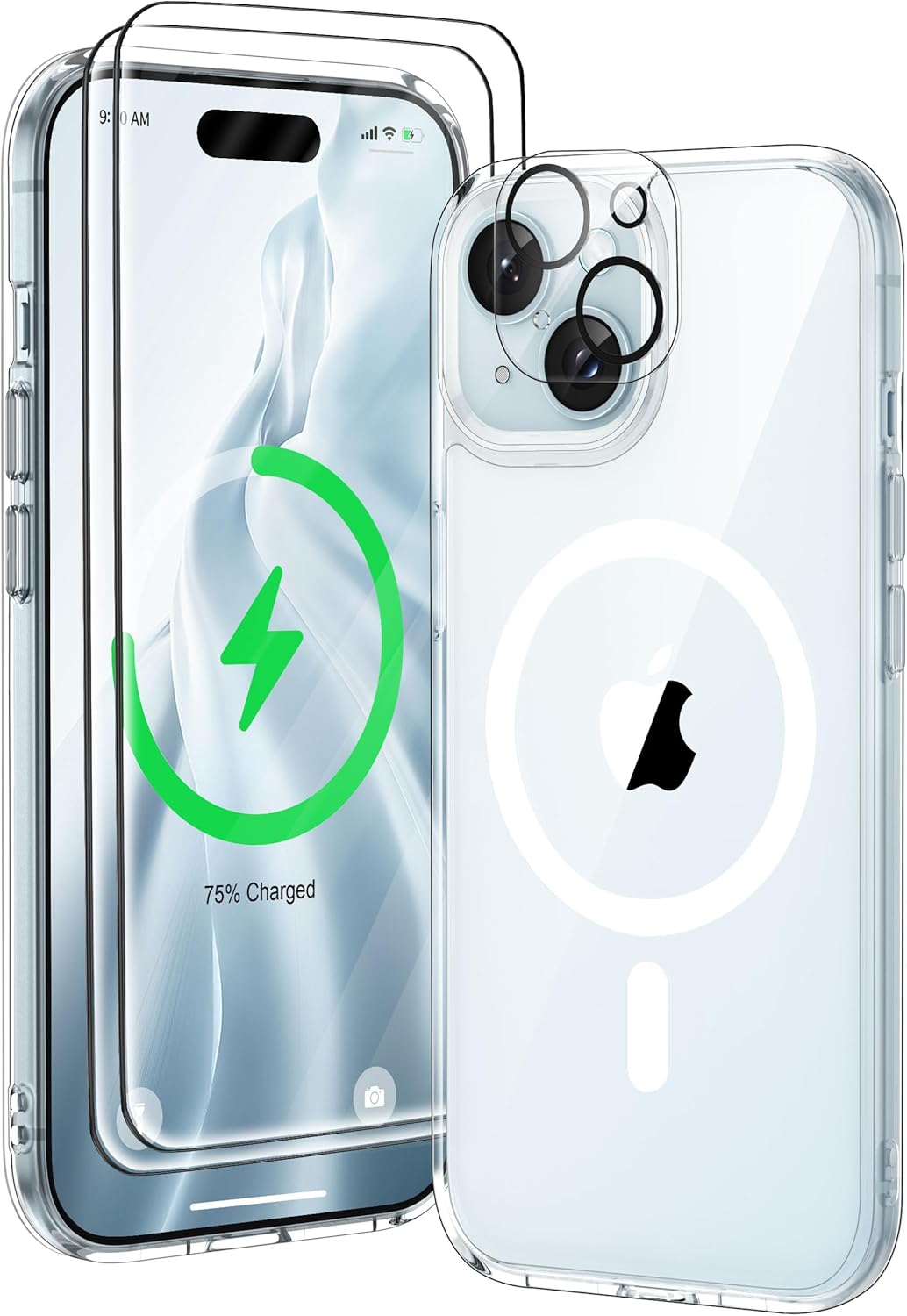 ORETECH Magnetic for iPhone 15 Case, [Compatible with MagSafe][2 Pcs Screen Prot...