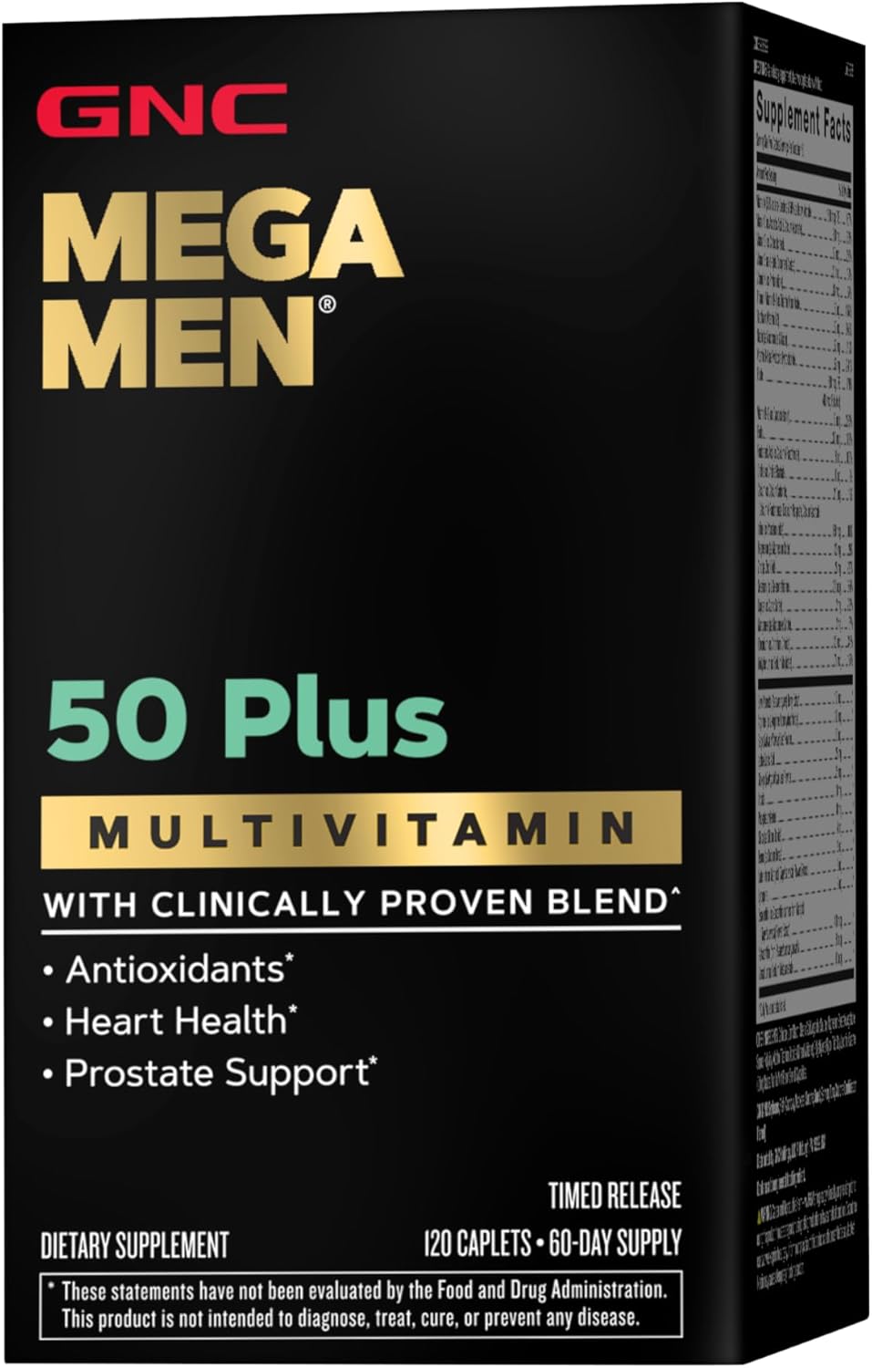 GNC Mega Men 50 Plus Multivitamin | Heart Health | Prostate and Circulatory Supp...
