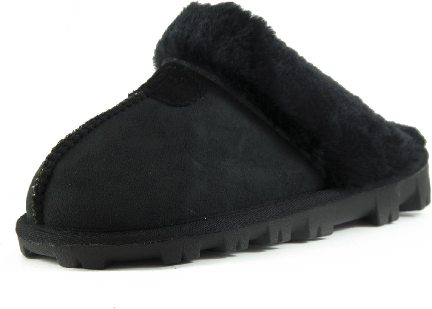 CLPP'LI Womens Slip on Faux Fur Warm Winter Mules Fluffy Suede Comfy Slippers 6...
