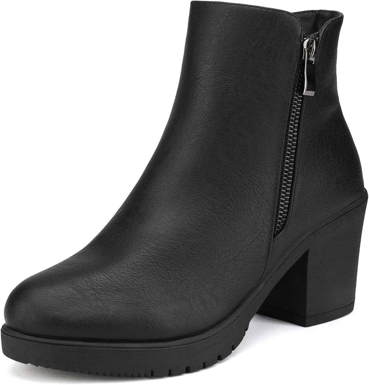 DREAM PAIRS Women's Ankle Boots Chunky Heel Platform Fall Heeled Short Booties S...