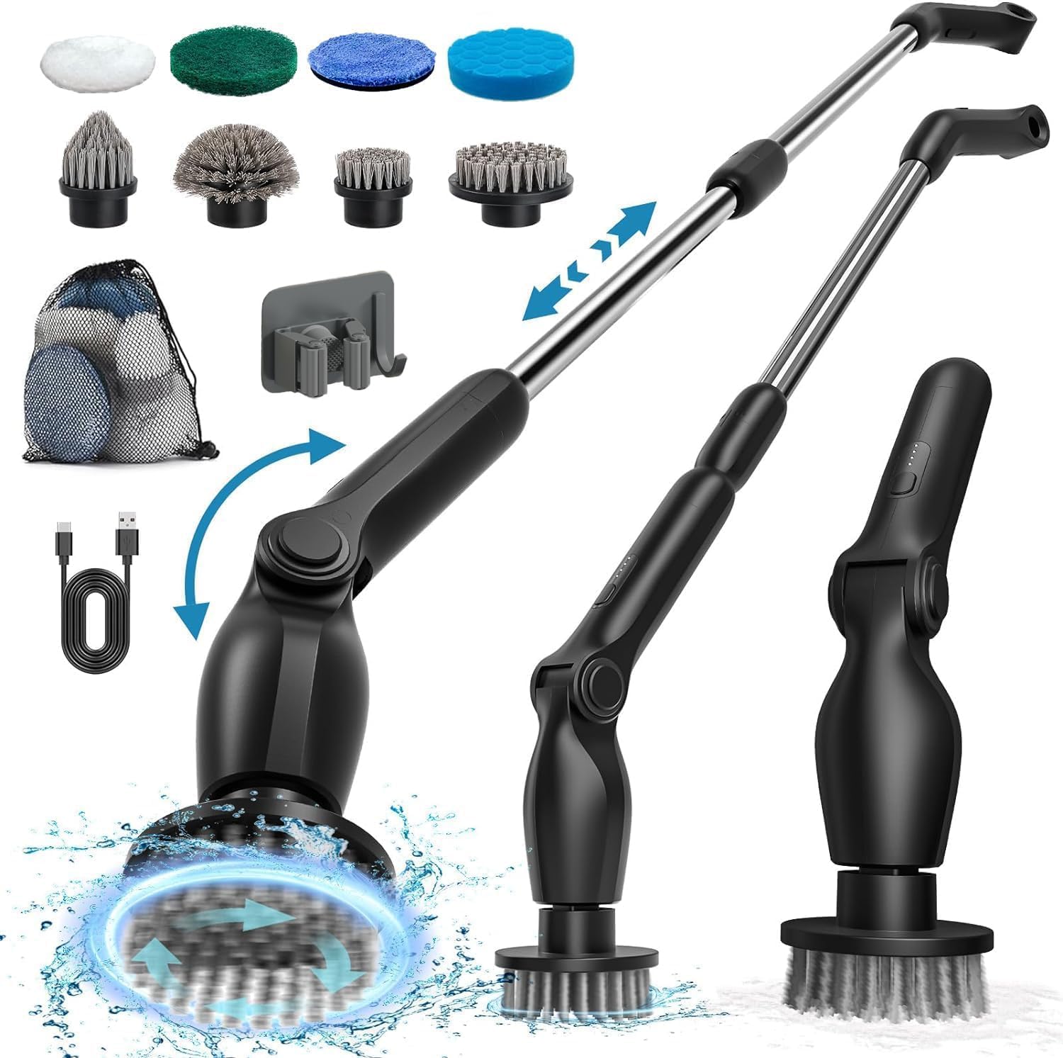 HOOFUN Electric Spin Scrubber, 2024 Upgraded Cordless Electric Cleaning Brush, S...