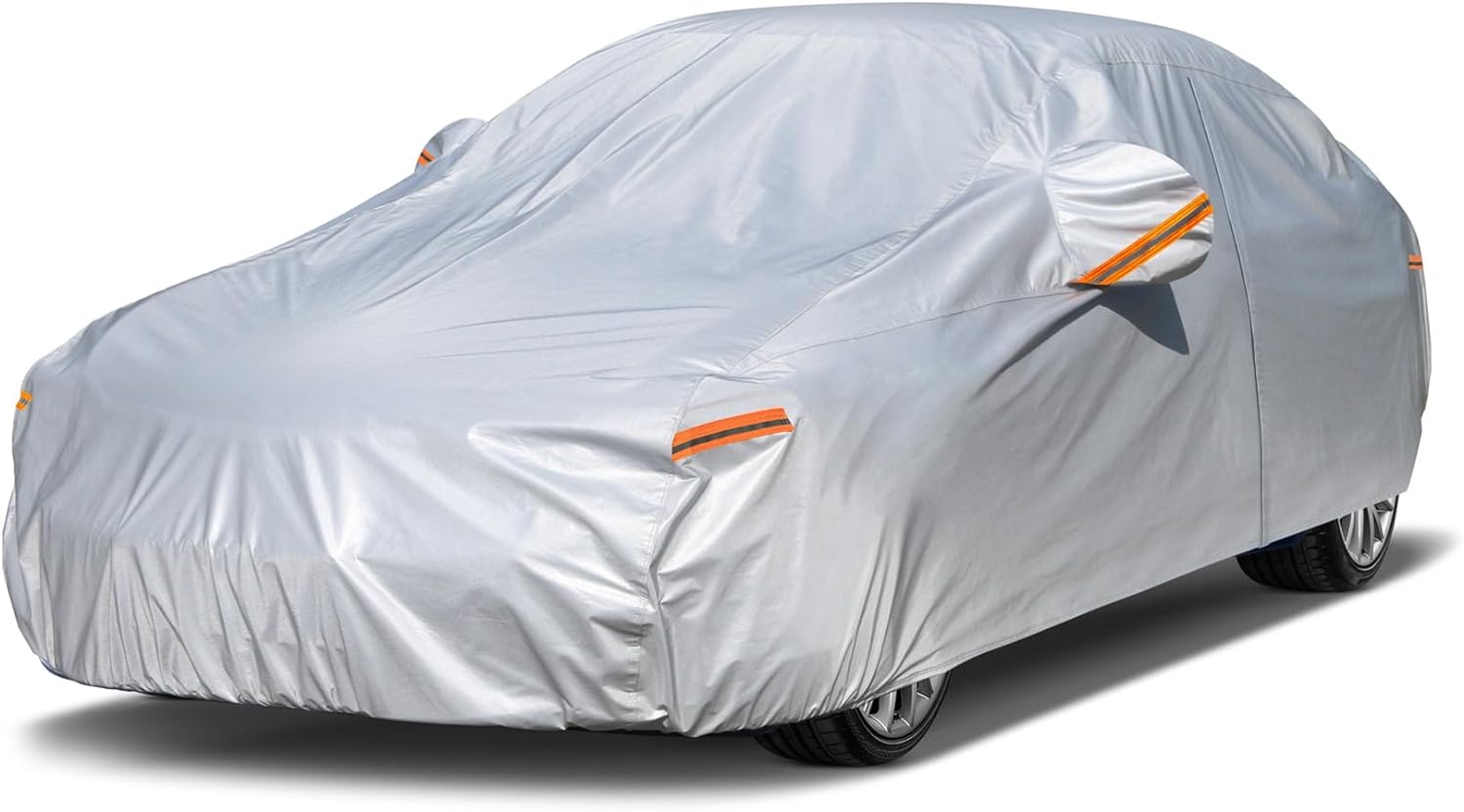 Kayme 6 Layers Car Cover Waterproof All Weather for Automobiles, Outdoor Full Co...