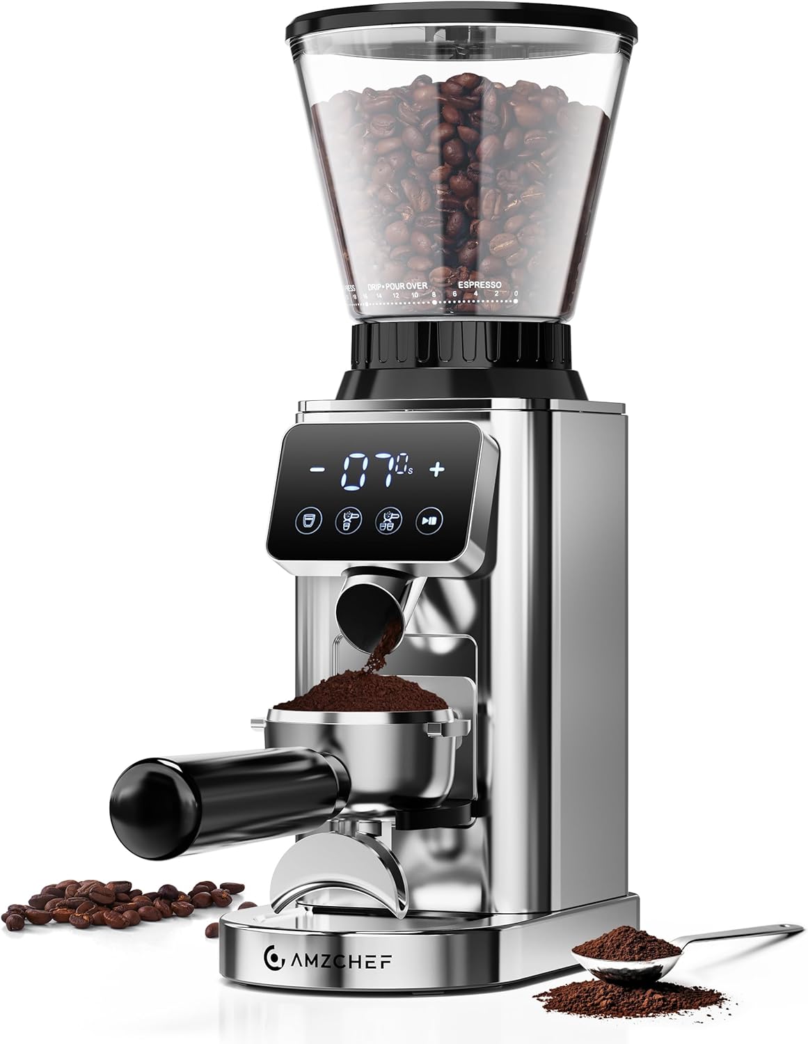 AMZCHEF Coffee Grinder, Coffee Bean Grinder for Home Use with Precise Grinding,...