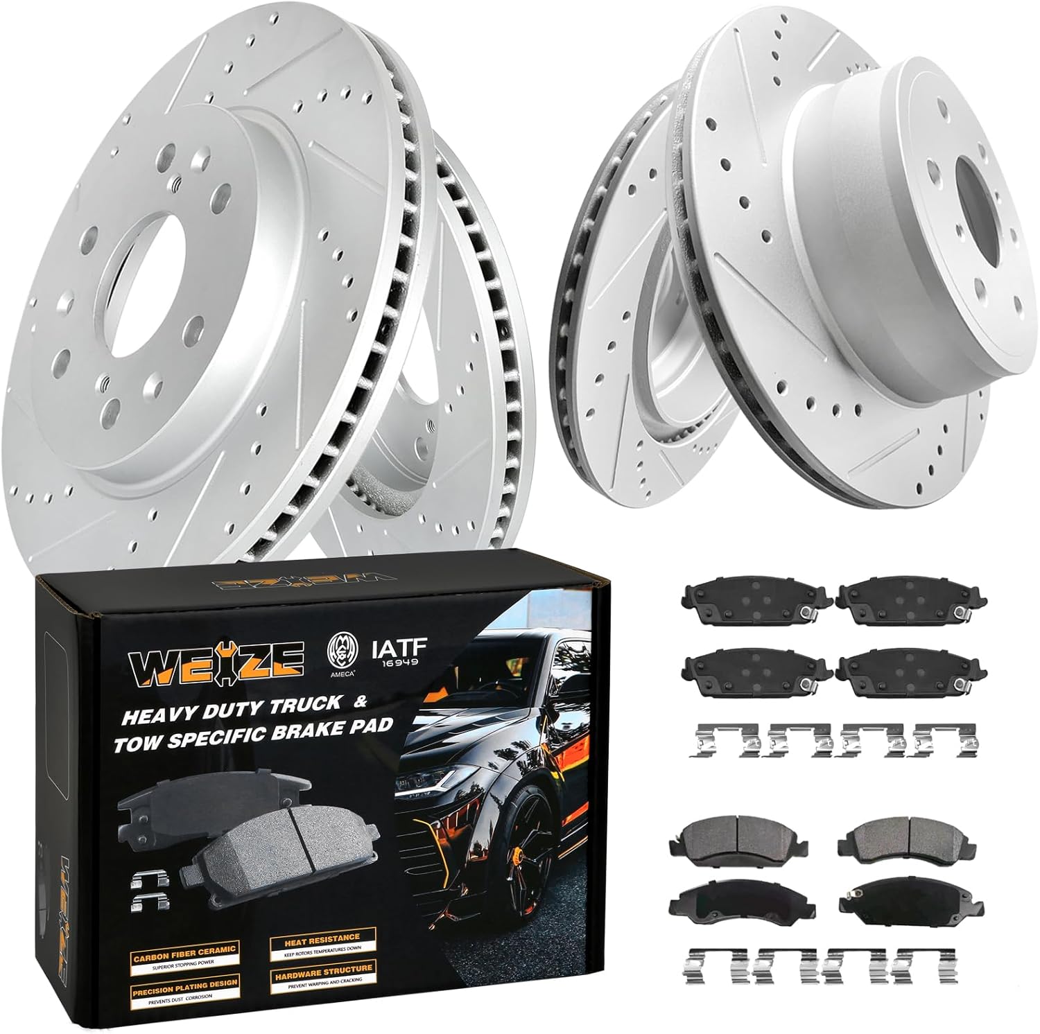 WEIZE Front and Rear Truck & Tow Carbon Fiber Cera...