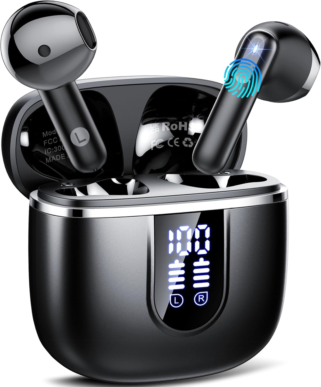 Wireless Earbuds, Bluetooth 5.4 Headphones in Ear with HiFi Stereo Deep Bass, Wi...