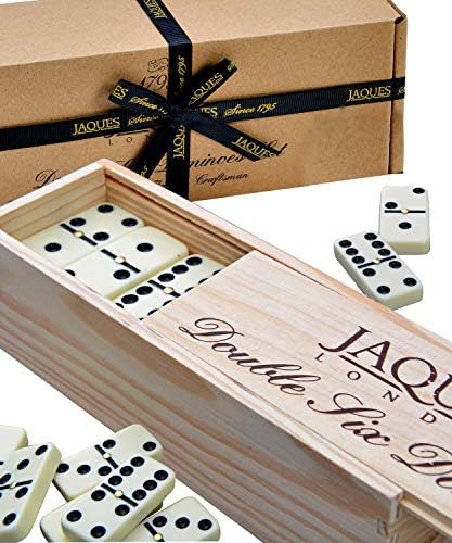 Jaques of London Dominoes Set | Complete D6 Dominoes Game for Children & Adults...