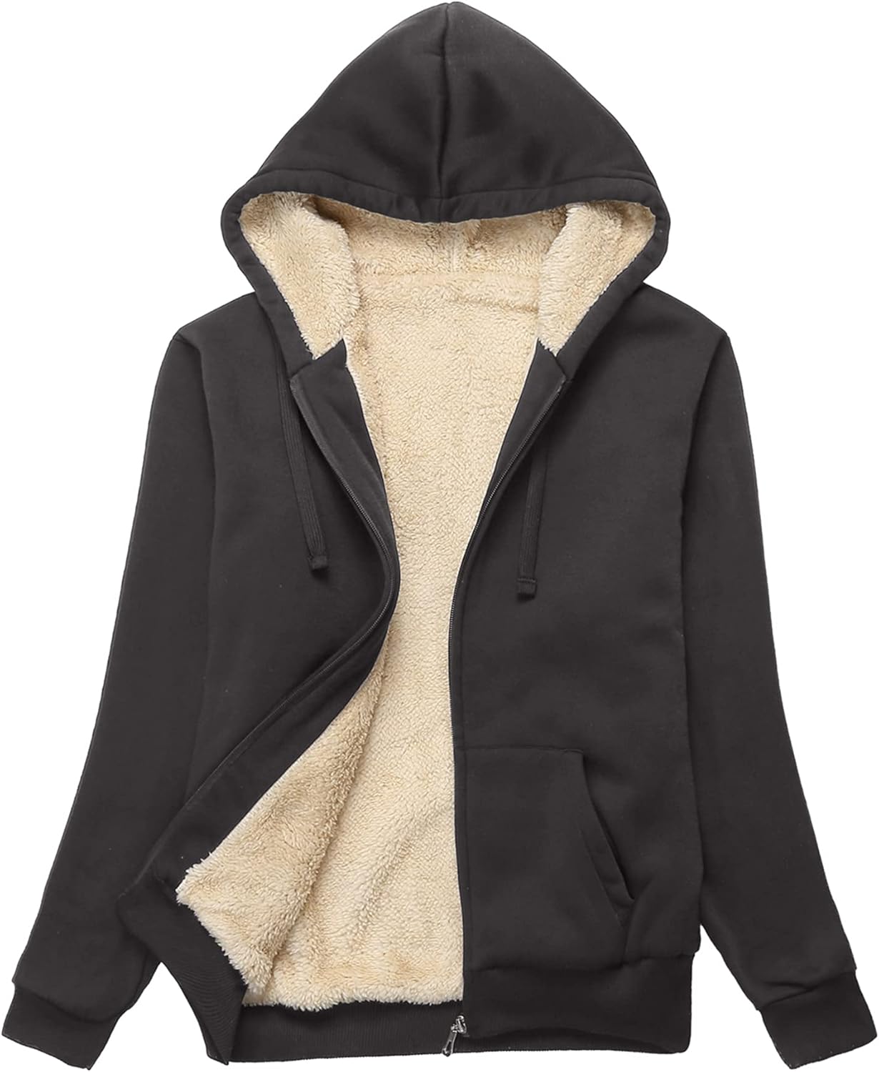 SWISSWELL Hoodies for Women Winter Fleece Sweatshirt - Full Zip Up Thick Sherpa...