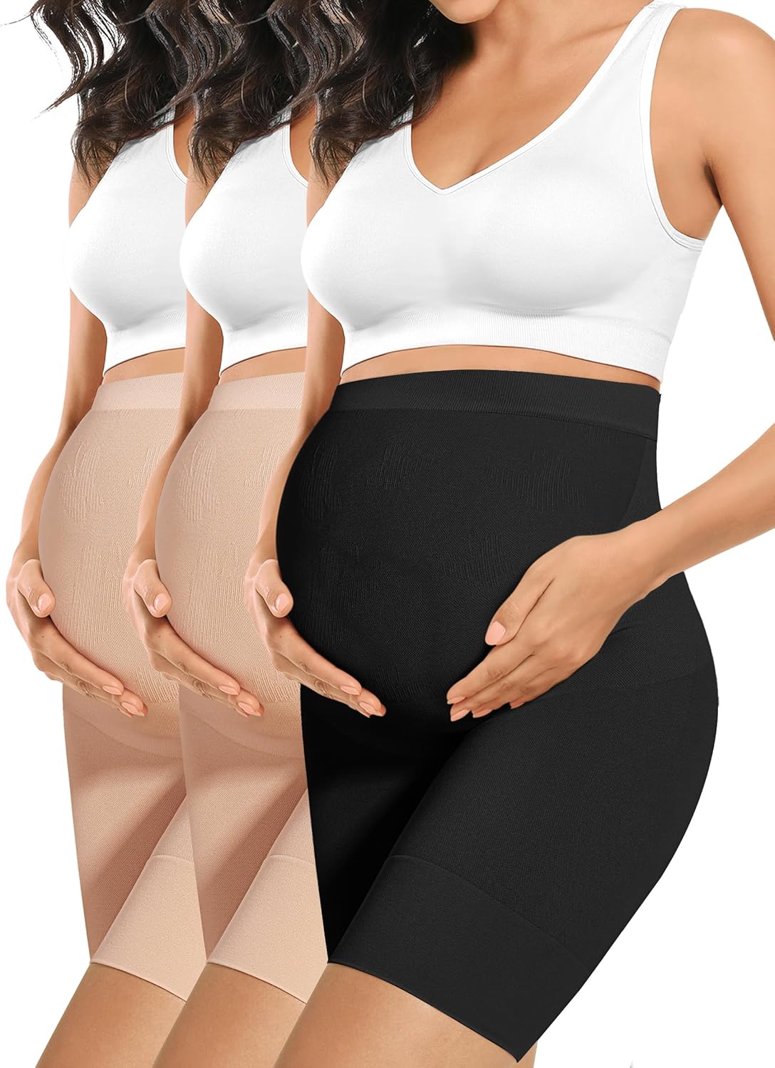 “Baby Bump” Premium Maternity Shapewear, High Waisted Mid-Thigh Pregnancy Underw...