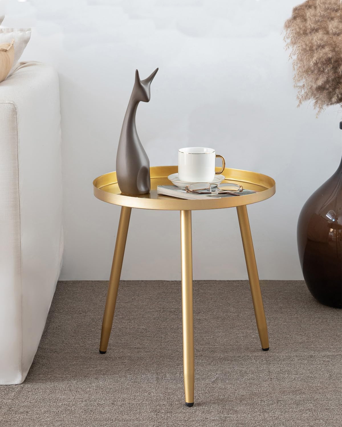 AOJEZOR Side Table: End Table for Any Room - Round Side Tables for Small Spaces...