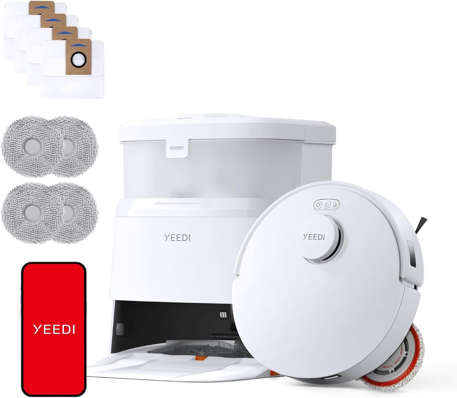 Yeedi M12 Ultra Plus Robot Vacuum and Mop, Upgrade 11800Pa Strong Suction, ZeroT...
